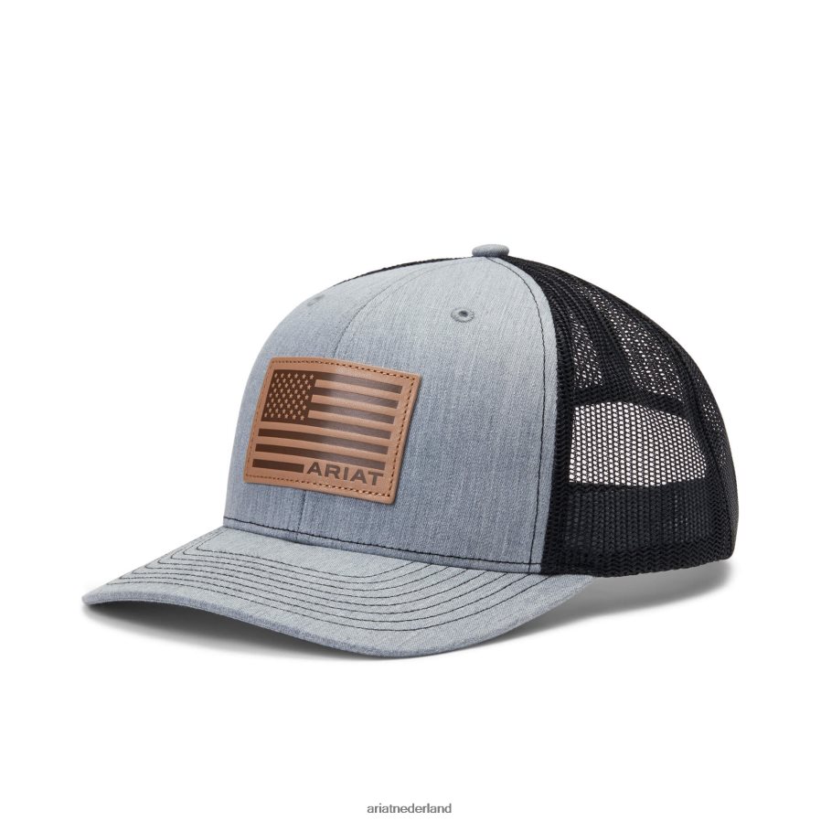 grijs bruin vlag patch pet Ariat Heren accessoires PJ26LN1897