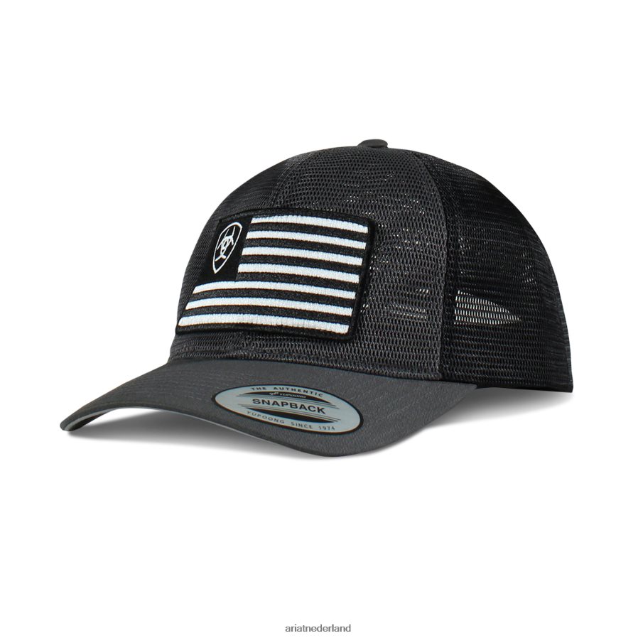 grijs schildvlag mesh cap Ariat Heren accessoires PJ26LN1954