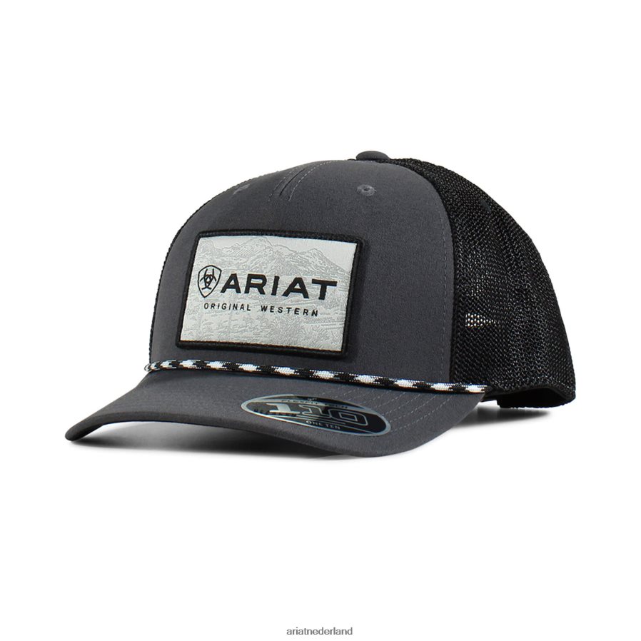 zwart grote patchkoordpet met logo Ariat Heren accessoires PJ26LN1900