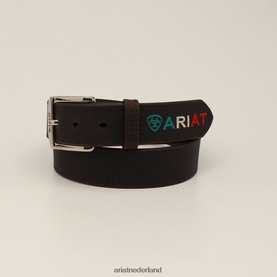 bruin Riem met Mexico-reliëflogo Ariat Heren accessoires PJ26LN1844