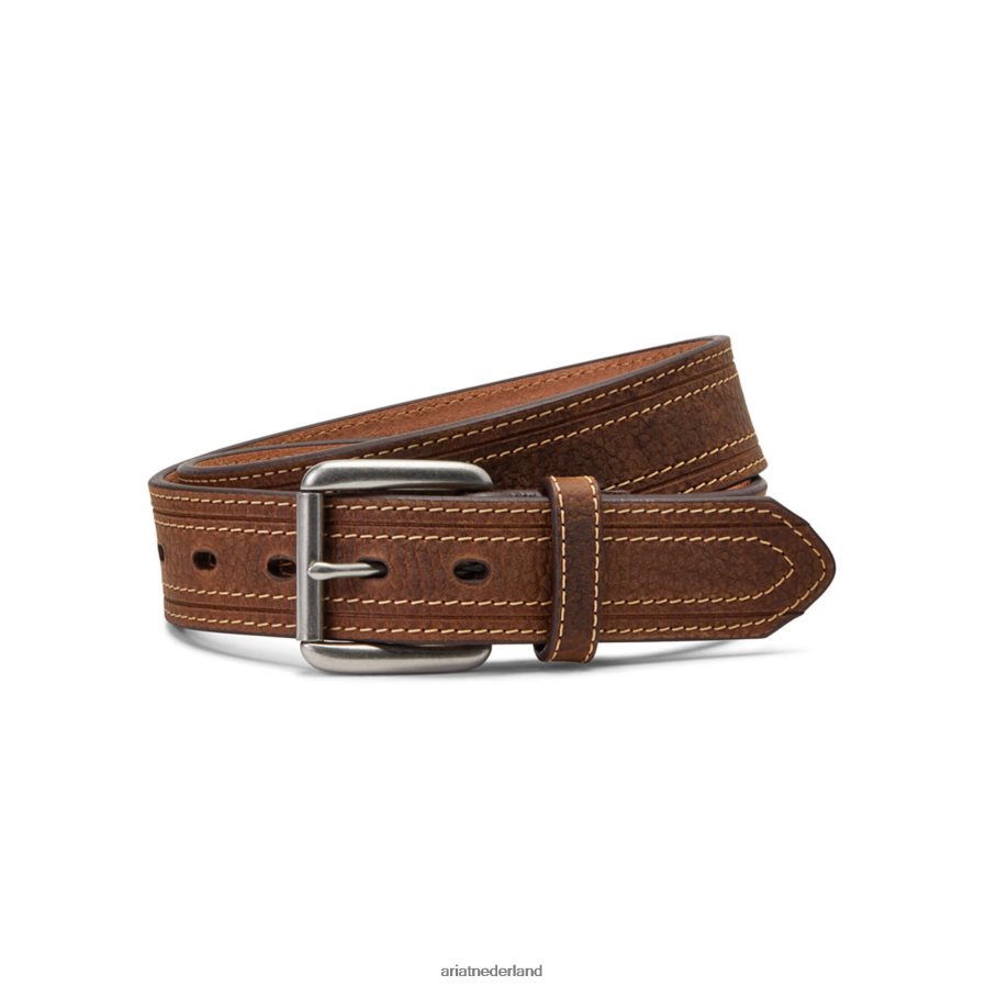 bruin dikke gestreepte riem Ariat Heren accessoires PJ26LN1857