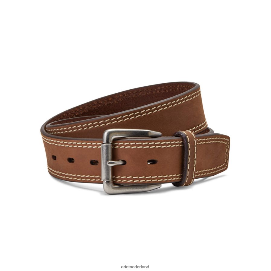 bruin dubbele steek riem Ariat Heren accessoires PJ26LN1861