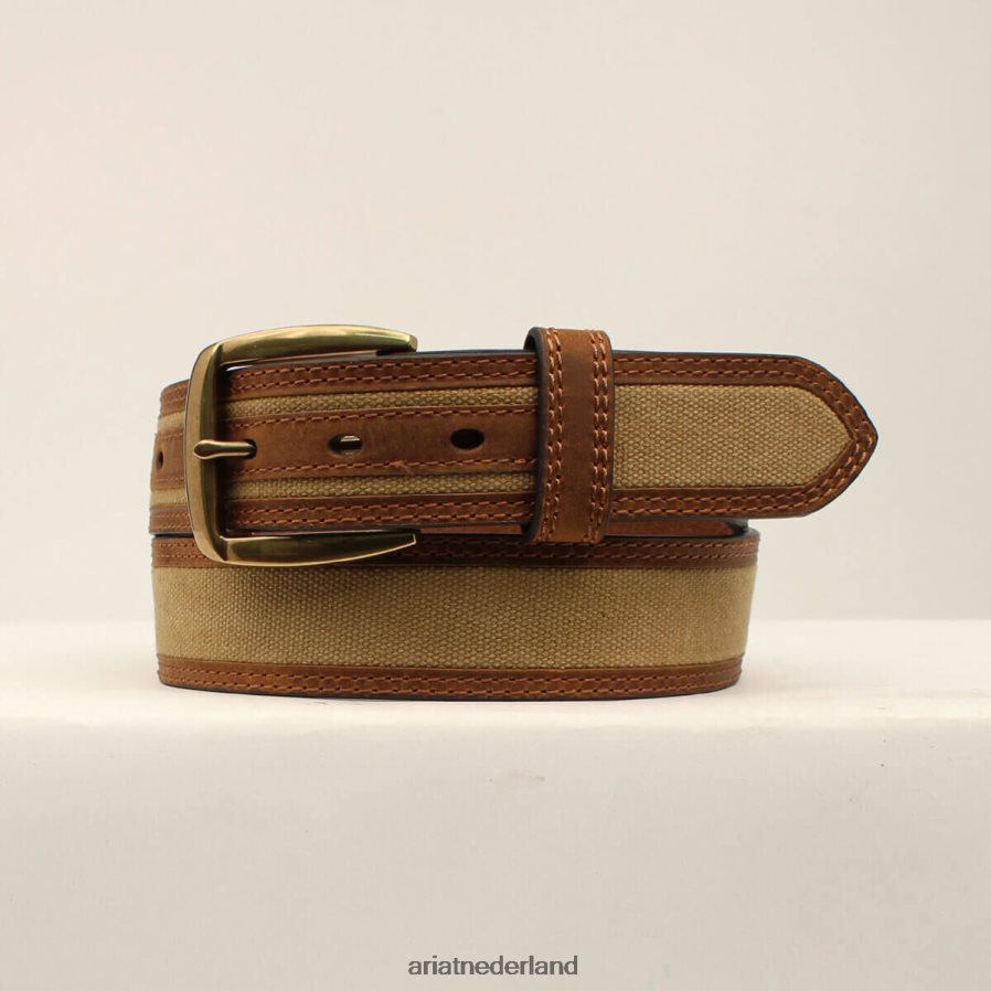 bruinen middelste riem van canvas Ariat Heren accessoires PJ26LN1860