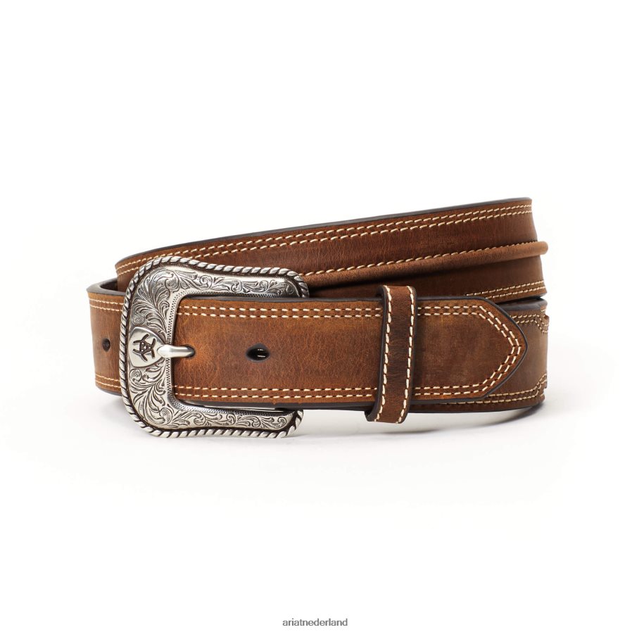 natuurlijk middelste nokbruine riem Ariat Heren accessoires PJ26LN1878