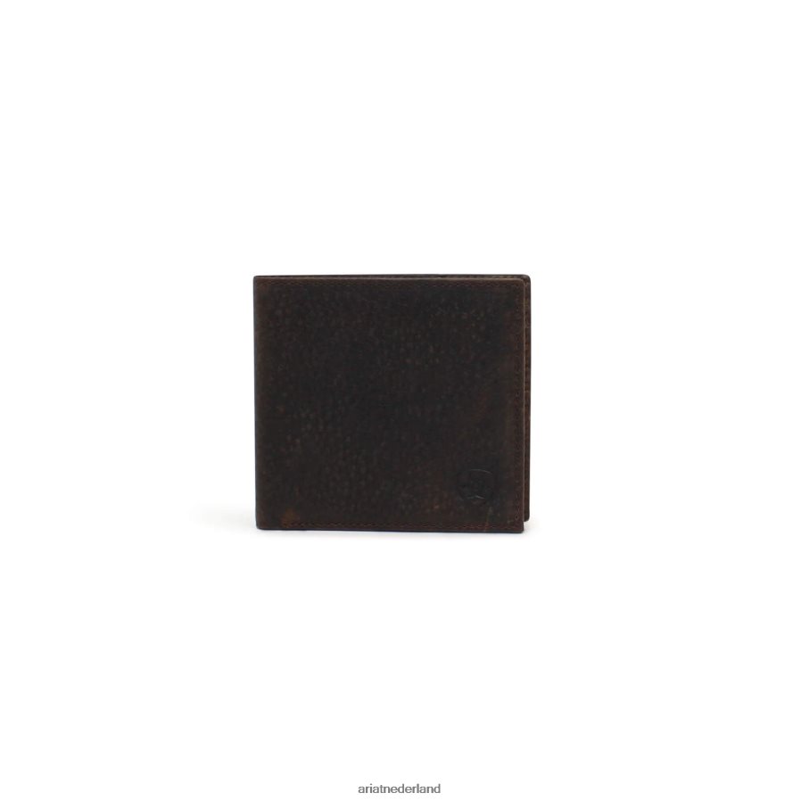 bruin baldadig tweevoudig portemonnee-logo Ariat Heren accessoires PJ26LN1820