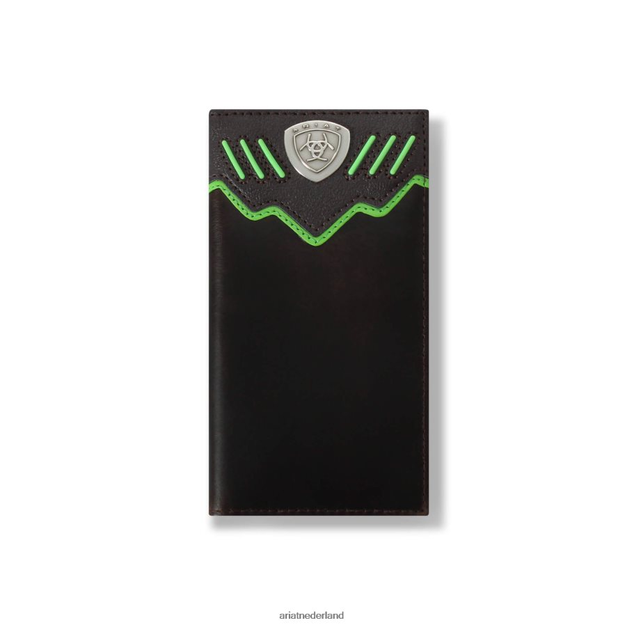 bruin groene streep schild rodeo portemonnee Ariat Heren accessoires PJ26LN1812