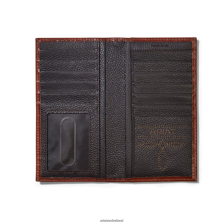 bruinen rodeo portemonnee diamantplaat Ariat Heren accessoires PJ26LN1785