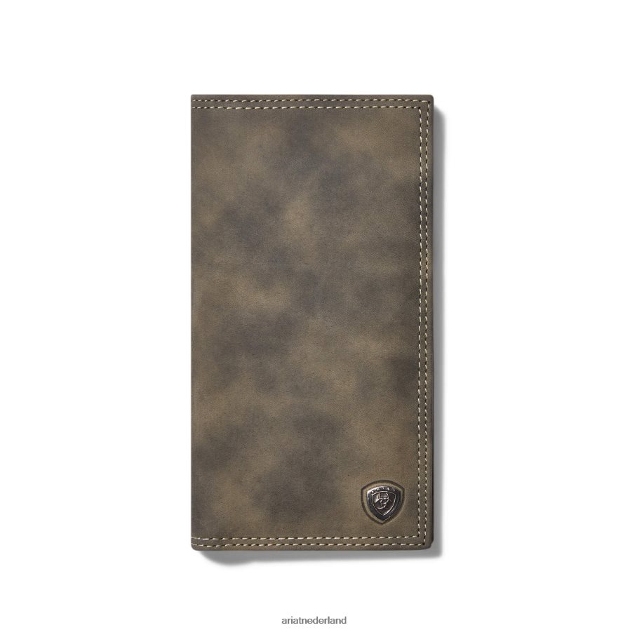 grijs rodeo portemonnee logo suède Ariat Heren accessoires PJ26LN1784