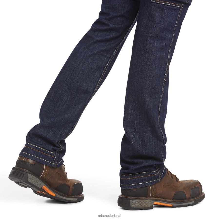 afspoelen fr m7 slanke, durastretch werkpaard, stapelbare jeans met rechte pijpen Ariat Heren bodems PJ26LN1700
