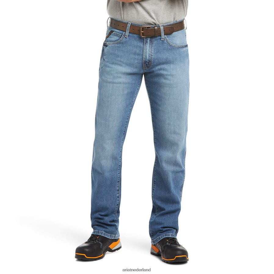 blauwe waas rebar m4 relaxte durstretch basic bootcut jeans Ariat Heren bodems PJ26LN487