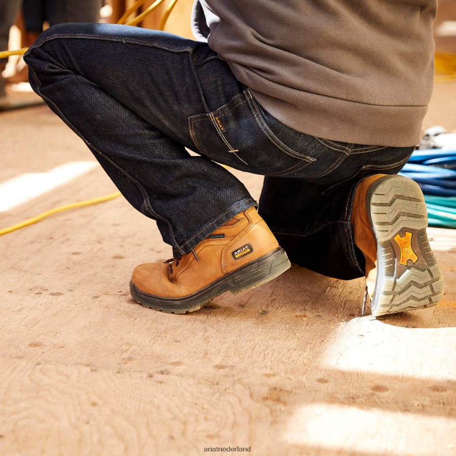 kobalt wapening m5 rechte, durastretch rand stapelbare jeans met rechte pijpen Ariat Heren bodems PJ26LN519