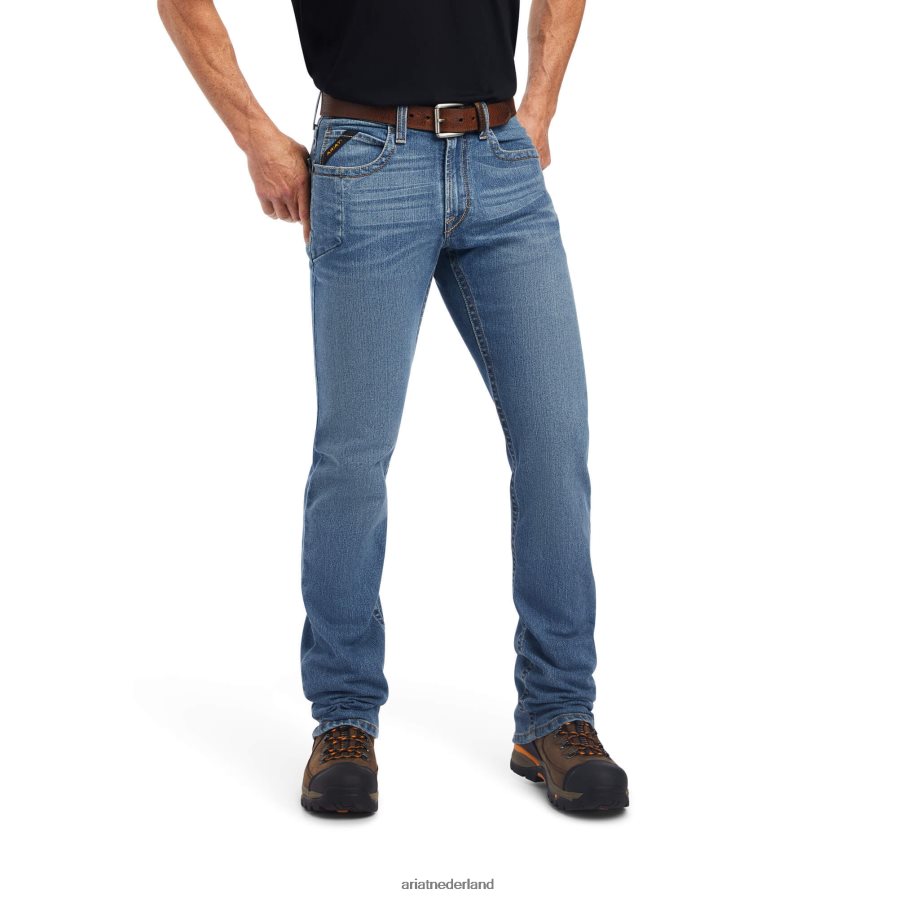 ventura rebar m4 boot-cut jeans met lage taille en durastretch rand Ariat Heren bodems PJ26LN516