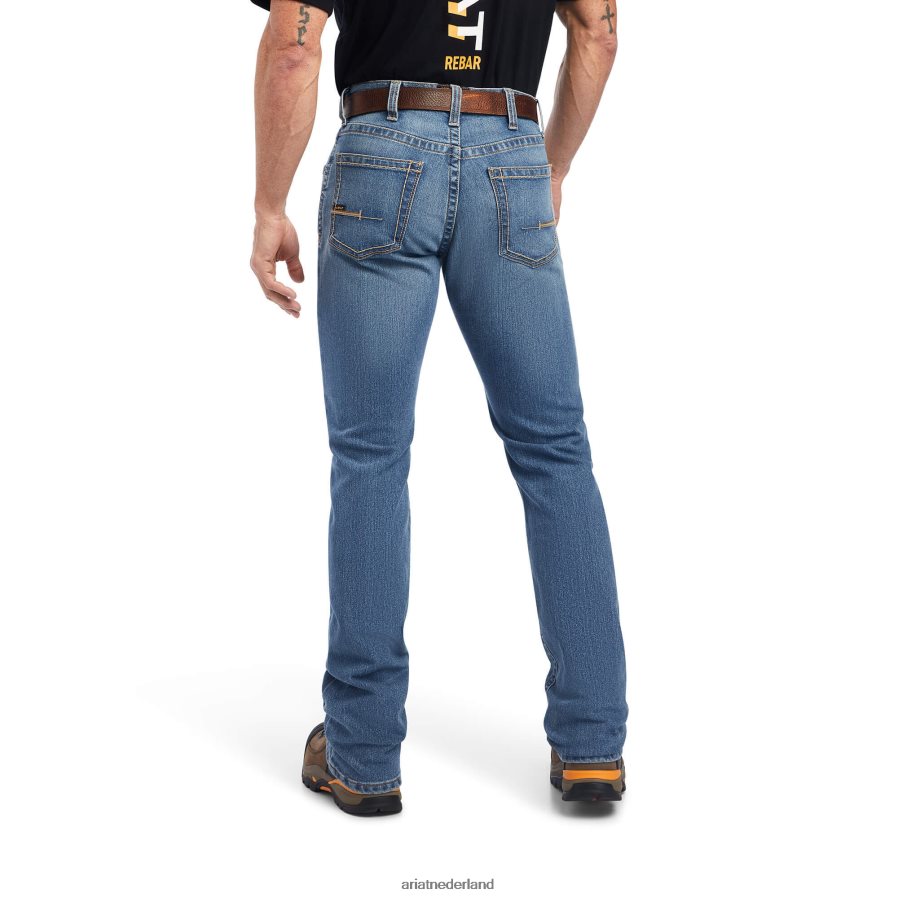 ventura rebar m4 boot-cut jeans met lage taille en durastretch rand Ariat Heren bodems PJ26LN516