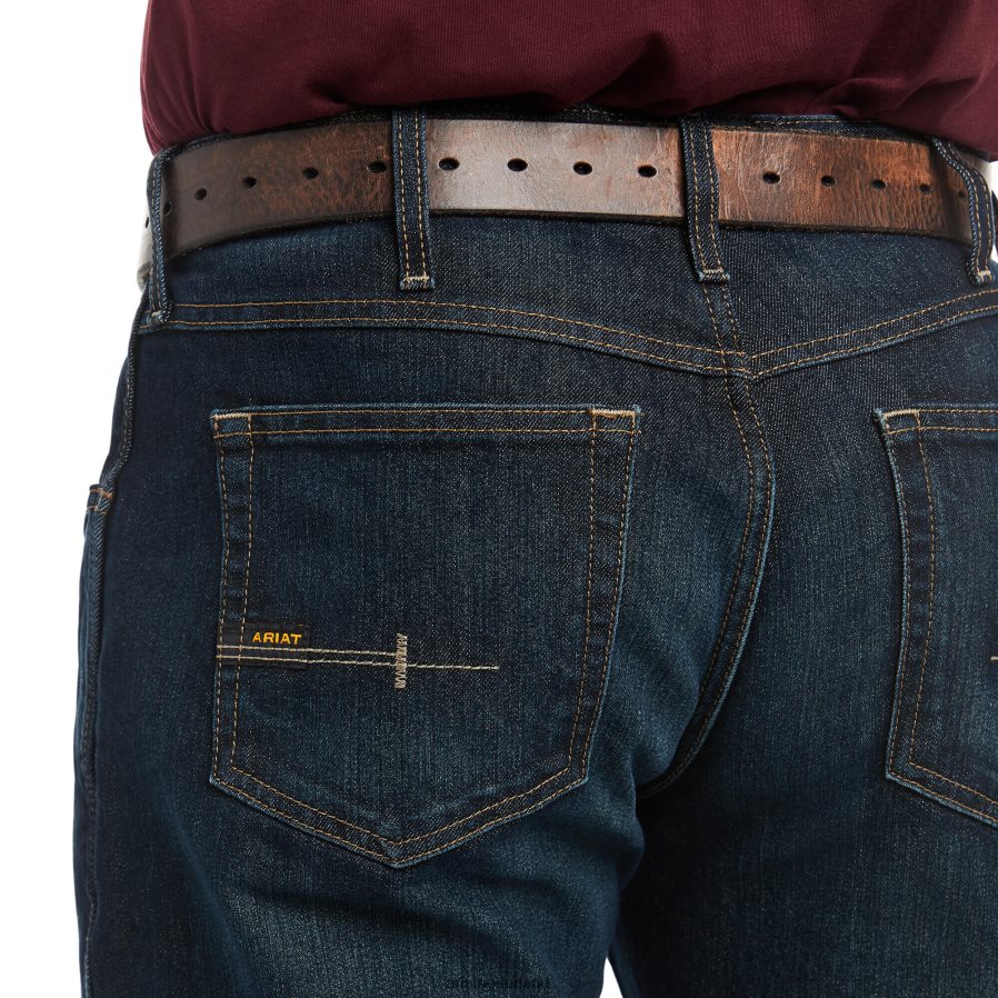 zwarte steen wapening m5 rechte, durastretch rand stapelbare jeans met rechte pijpen Ariat Heren bodems PJ26LN496