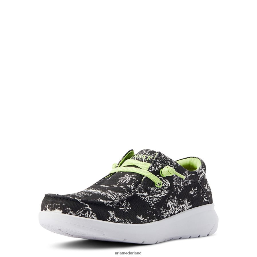 zwarte aloha toile hilo westerse aloha Ariat Heren schoenen PJ26LN460