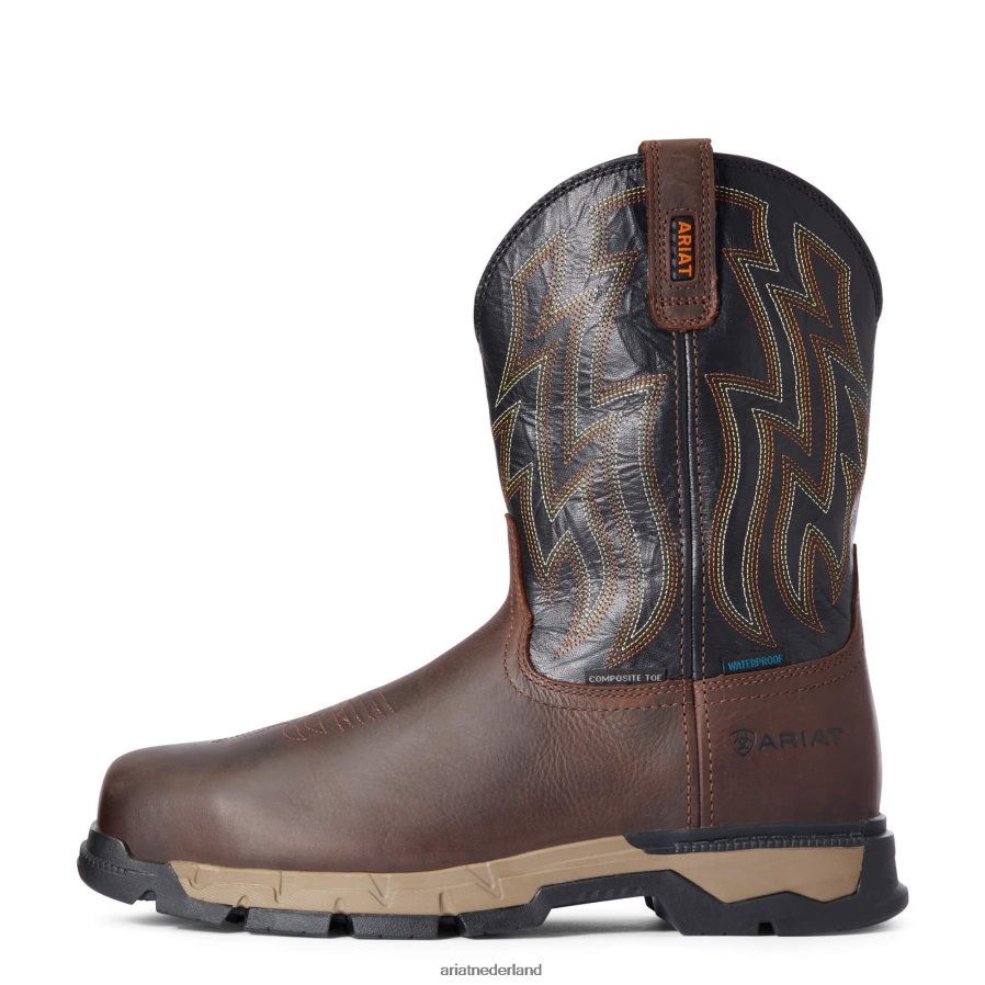donker bruin rebar flex westerse waterdichte werklaars met composiet neus Ariat Heren schoenen PJ26LN297