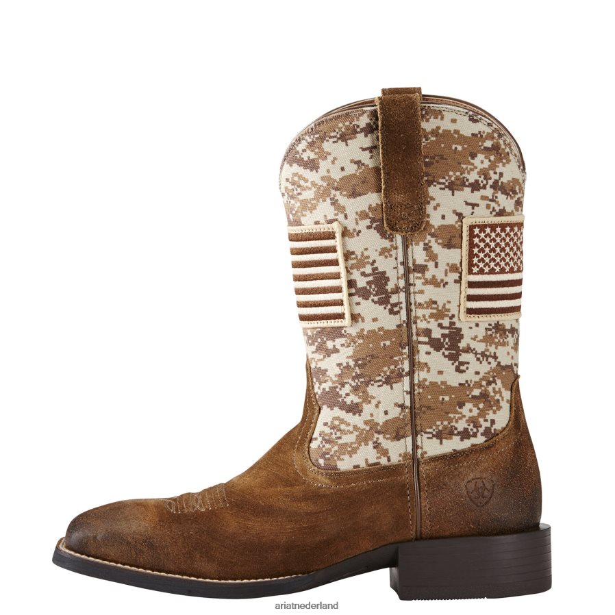 antiek mokka suède sport patriot westernlaars Ariat Heren schoenen PJ26LN90