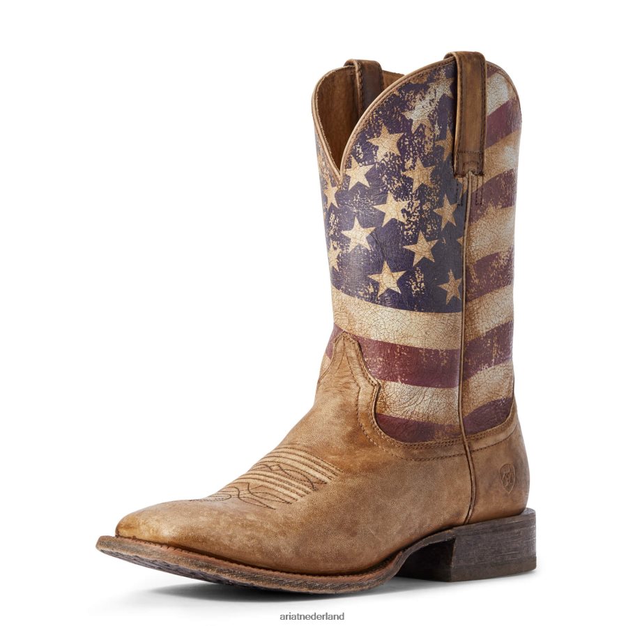 natuurlijk verweerd bruin circuit trotse westernlaars Ariat Heren schoenen PJ26LN58