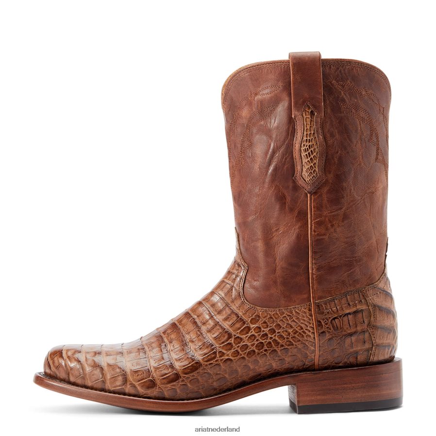 natuurlijke kaaimanbuik bank gemaakt clanton Ariat Heren schoenen PJ26LN155
