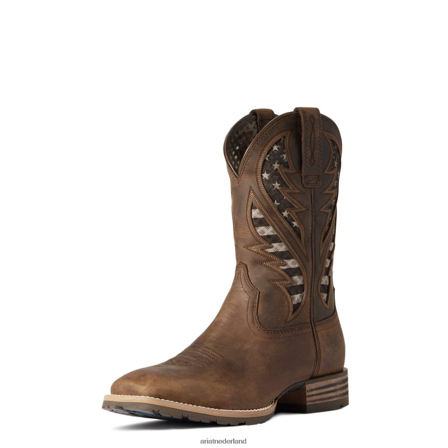 noodlijdend bruin hybride venttek westernlaars Ariat Heren schoenen PJ26LN4