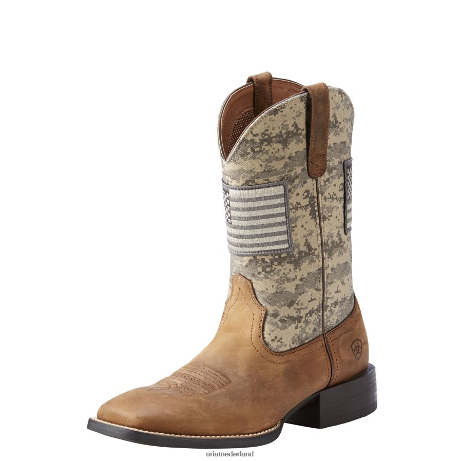 noodlijdend bruin sport patriot westernlaars Ariat Heren schoenen PJ26LN106