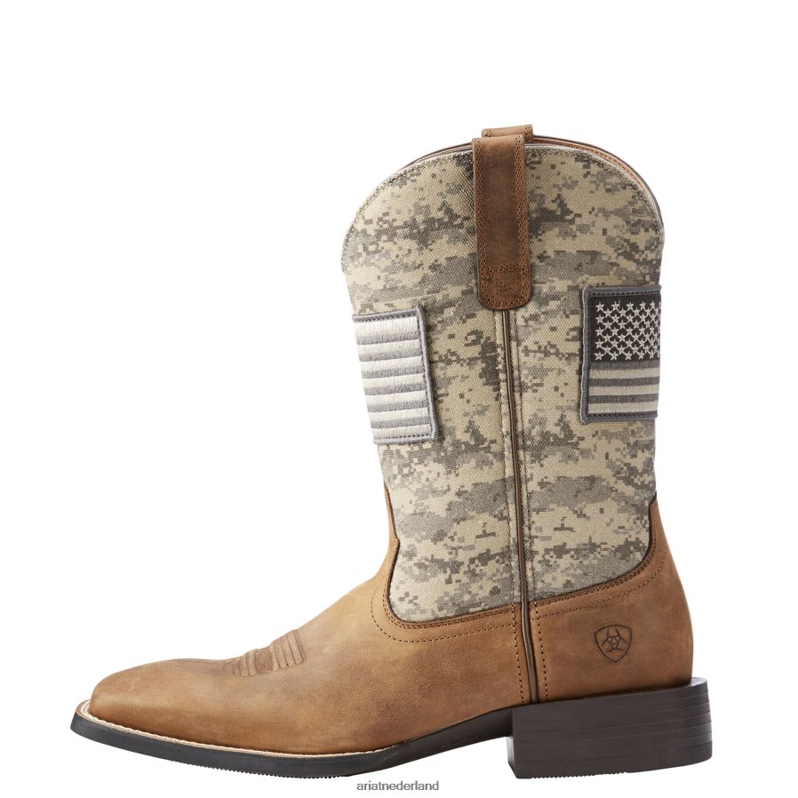 noodlijdend bruin sport patriot westernlaars Ariat Heren schoenen PJ26LN106