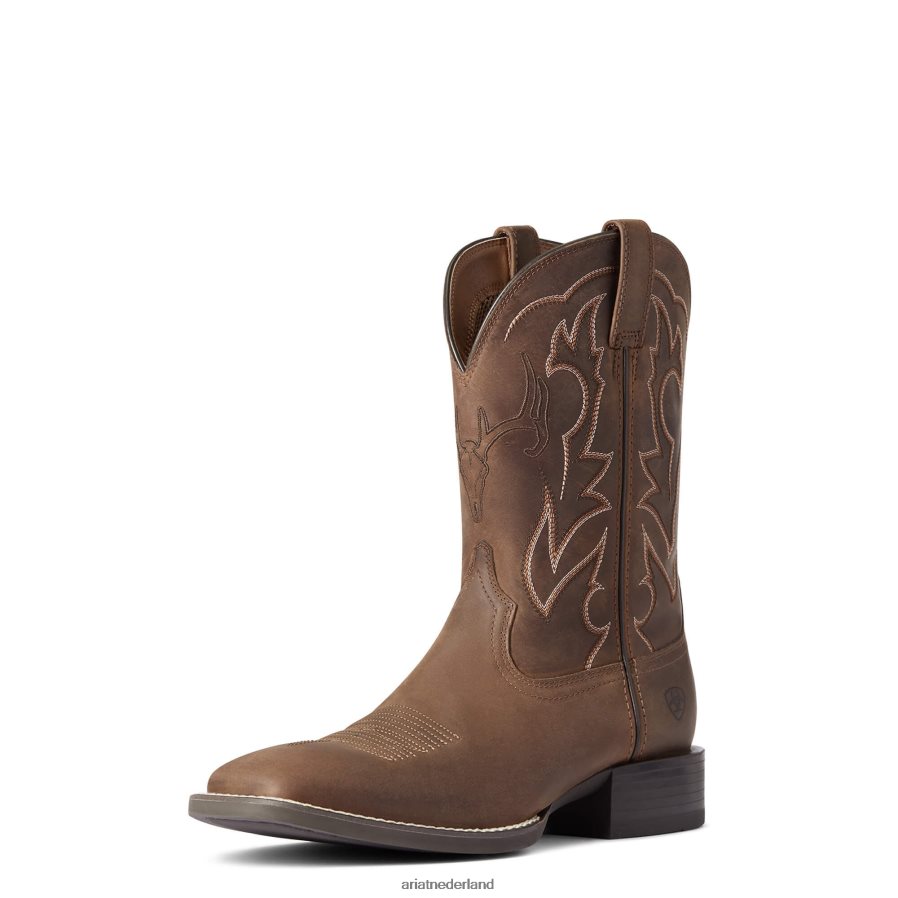 noodlijdend bruin sport westernlaars voor buiten Ariat Heren schoenen PJ26LN15