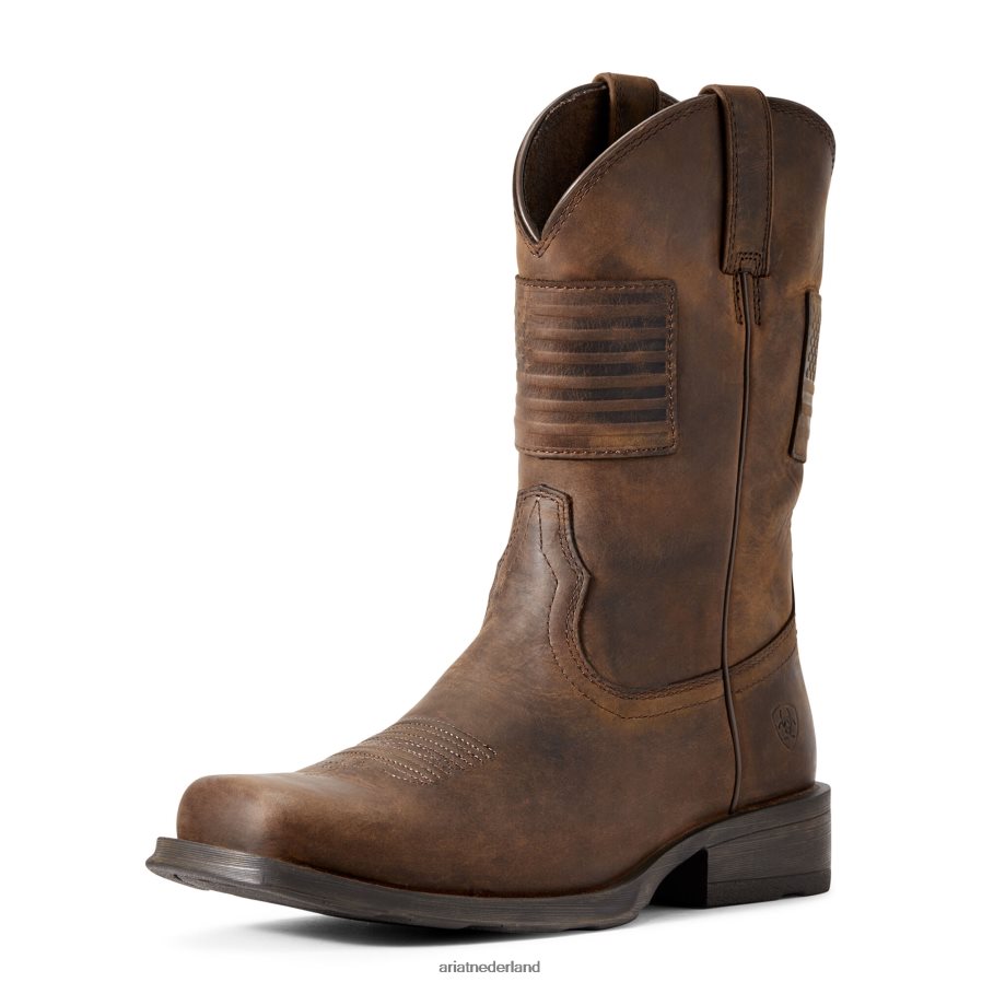 noodlijdend bruin wandelaar patriot westernlaars Ariat Heren schoenen PJ26LN54