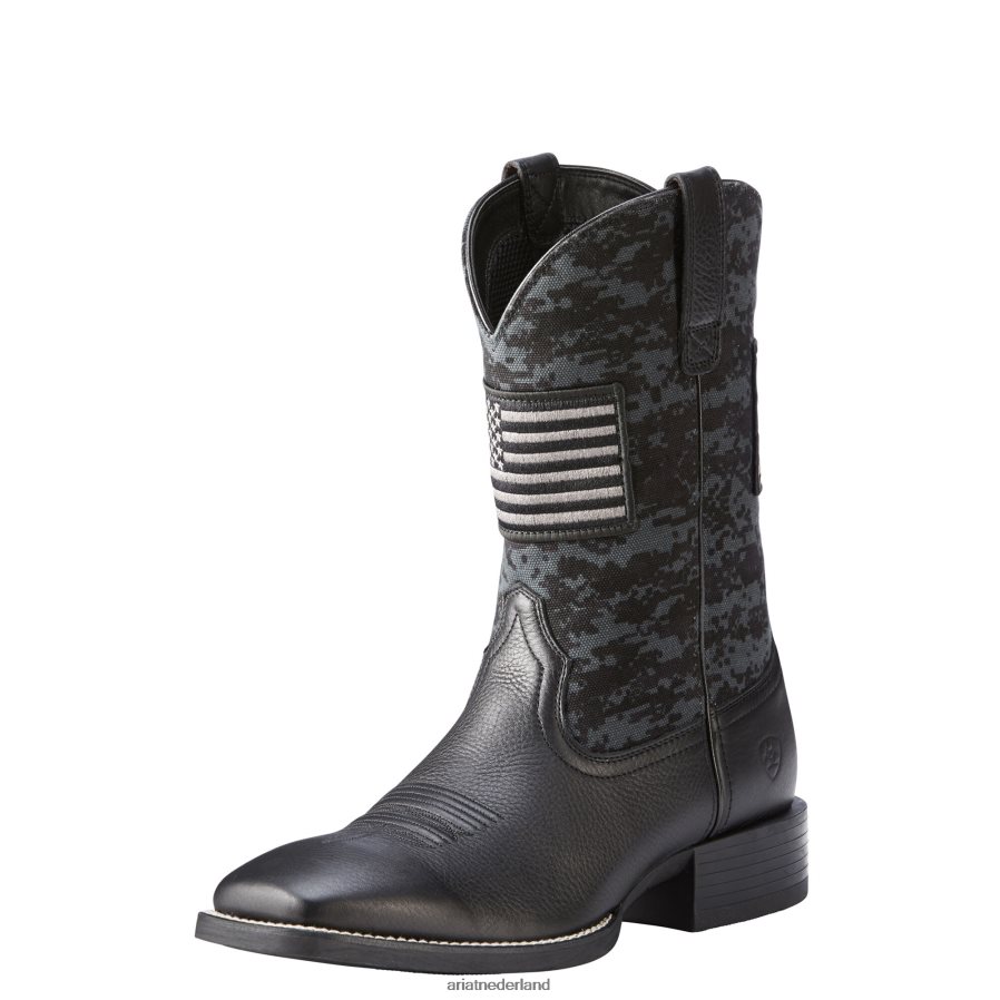 zwarte hertaan sport patriot westernlaars Ariat Heren schoenen PJ26LN68