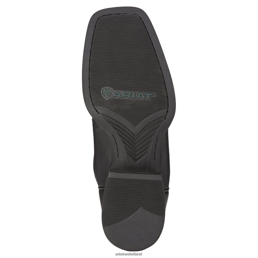 zwarte hertaan sport westernlaars met brede vierkante neus Ariat Heren schoenen PJ26LN16