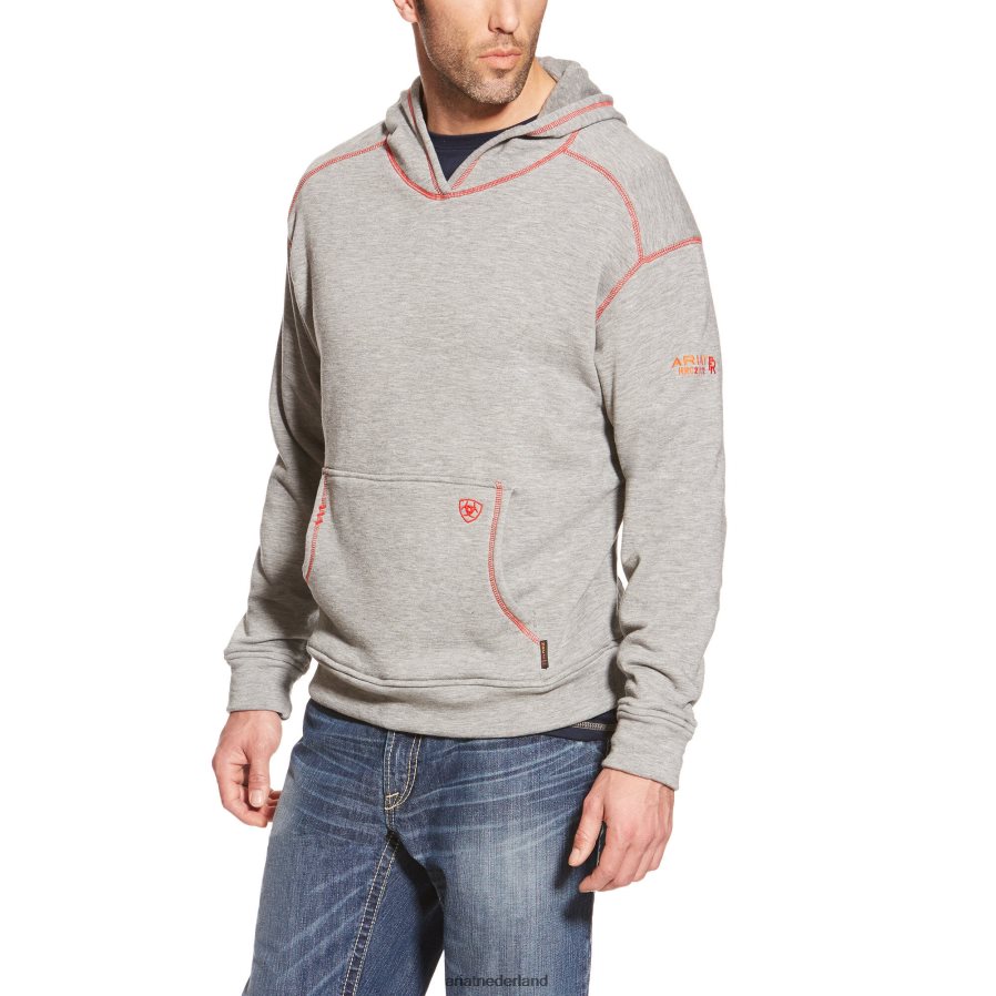 grijs gemêleerd fr polartec-hoodie Ariat Heren topjes PJ26LN1476