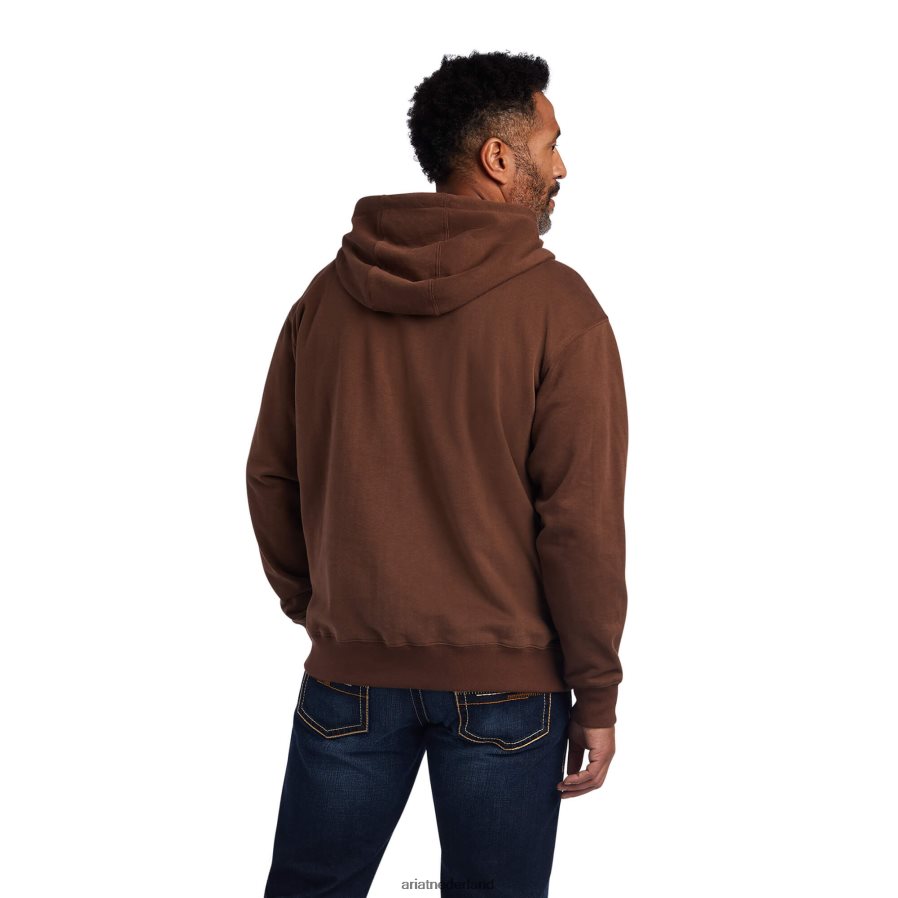 kastanje logo-hoodie Ariat Heren topjes PJ26LN1398