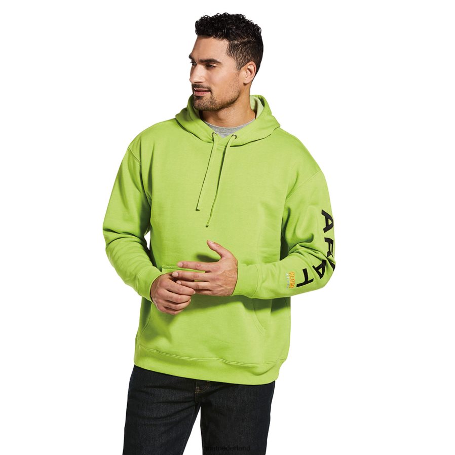 limoengespikkeld/zwart grafische hoodie met wapening Ariat Heren topjes PJ26LN1404