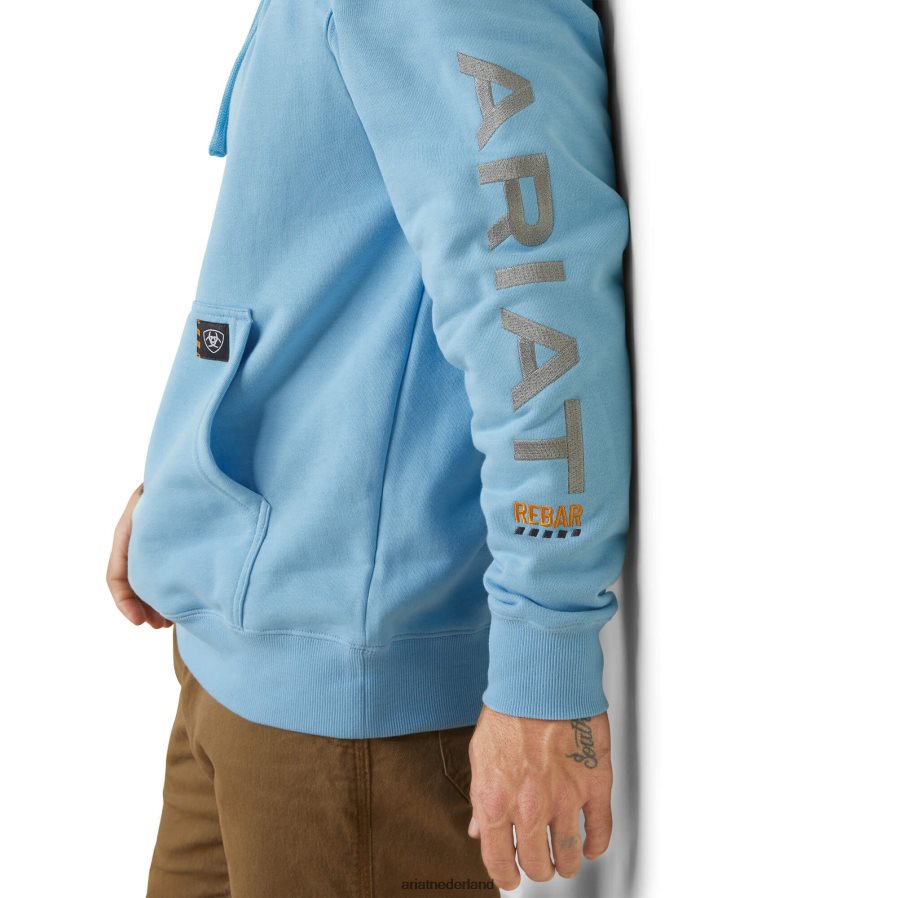 nederlandse kanaalheide/legering grafische hoodie met wapening Ariat Heren topjes PJ26LN1426