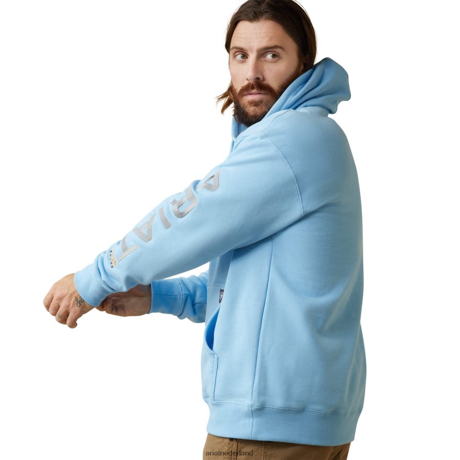 nederlandse kanaalheide/legering grafische hoodie met wapening Ariat Heren topjes PJ26LN1426