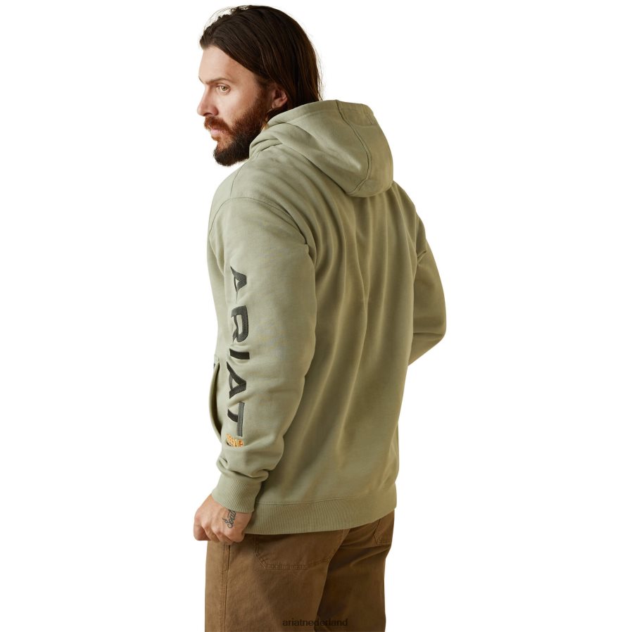 woestijnsalie heide/kever grafische hoodie met wapening Ariat Heren topjes PJ26LN1387