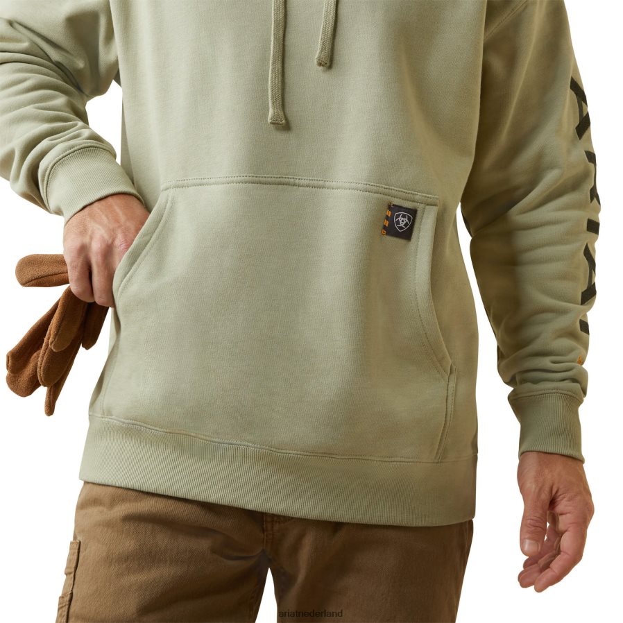 woestijnsalie heide/kever grafische hoodie met wapening Ariat Heren topjes PJ26LN1387