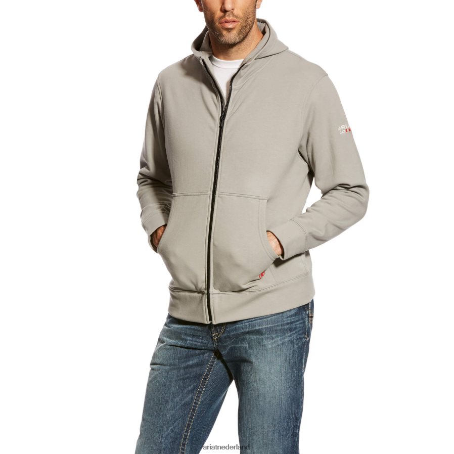 zilveren vos fr durastretch hoodie met volledige ritssluiting Ariat Heren topjes PJ26LN1489