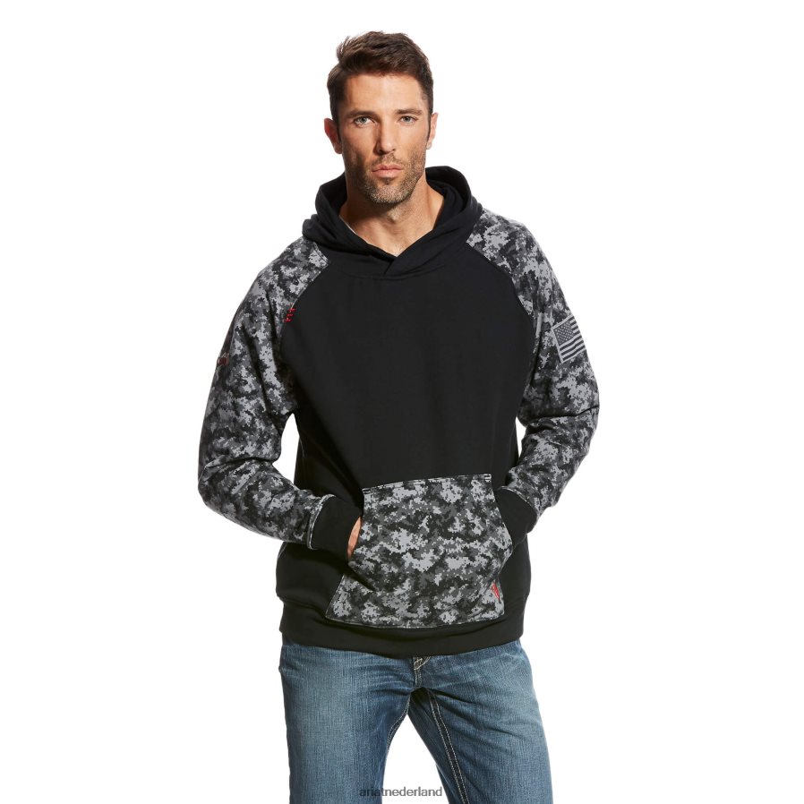 zwarte digi fr durastretch patriot-hoodie Ariat Heren topjes PJ26LN1463