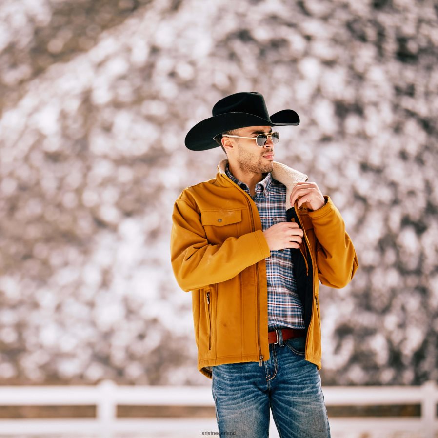 brons bruin vernon sherpa-jas Ariat Heren topjes PJ26LN1547