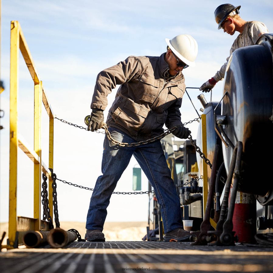 donkergrijs fr canvas stretchjack Ariat Heren topjes PJ26LN1657