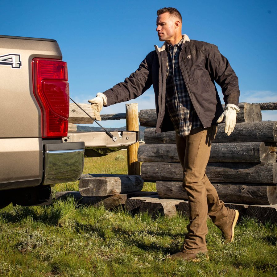 espresso grizzly canvas jasje Ariat Heren topjes PJ26LN1575