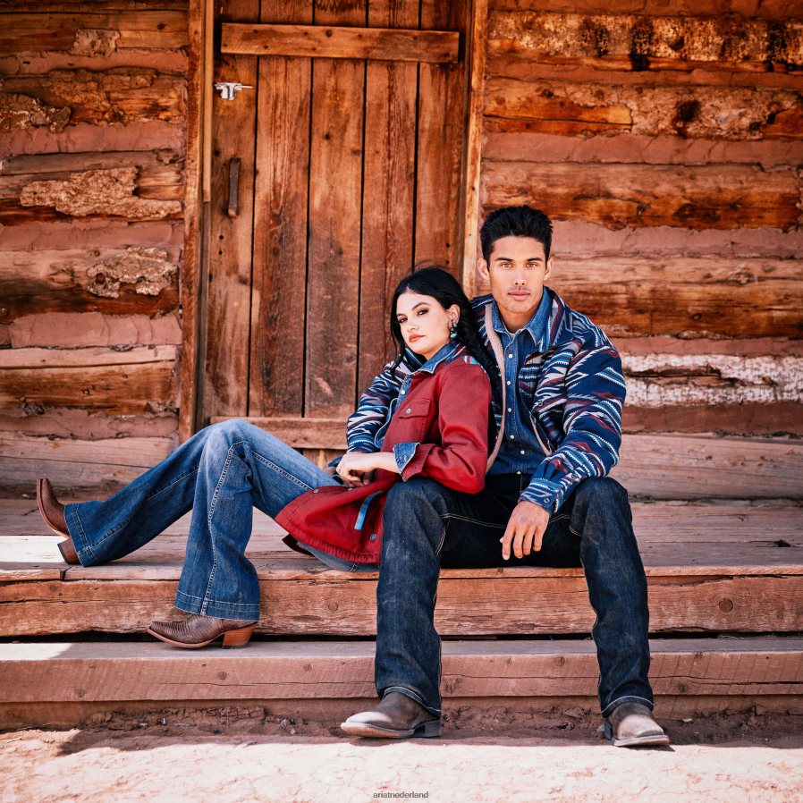 marine retro chimayo overhemdjasje Ariat Heren topjes PJ26LN1529