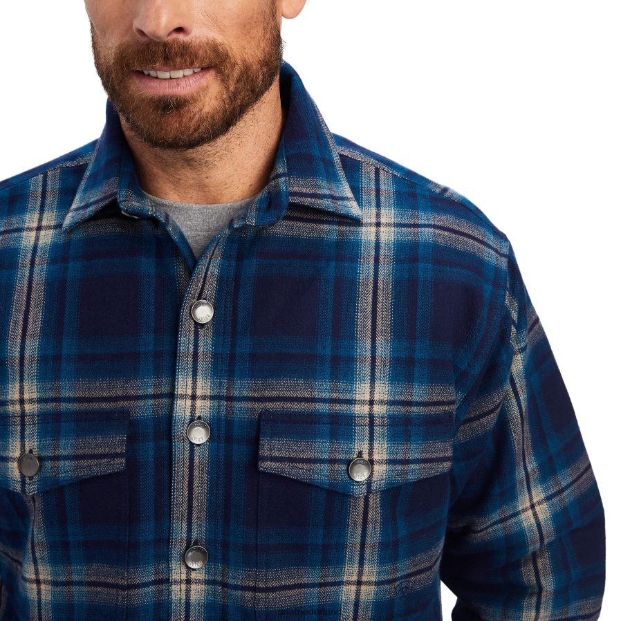 maritiem blauw Hannoch overhemdjasje Ariat Heren topjes PJ26LN1654
