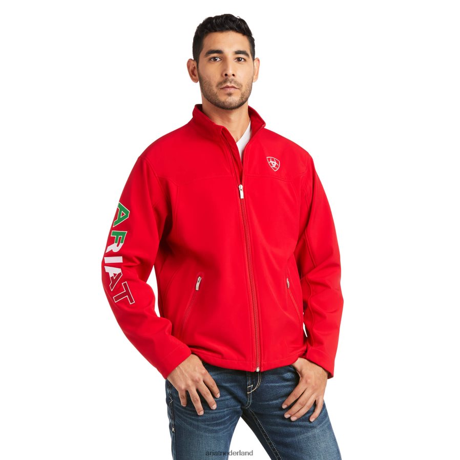 rood Nieuw team softshell Mexico-jack Ariat Heren topjes PJ26LN1524