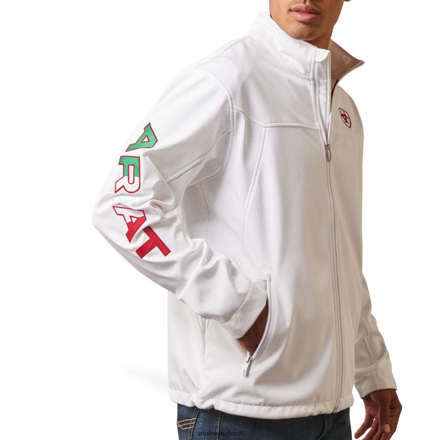 wit Nieuw team softshell Mexico-jack Ariat Heren topjes PJ26LN1534