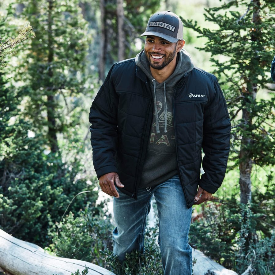 zwart Crius geïsoleerde jas Ariat Heren topjes PJ26LN1512