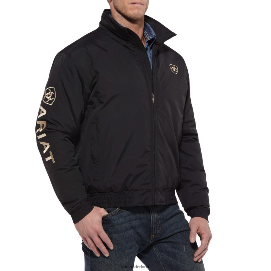 zwart Geïsoleerd jack met teamlogo Ariat Heren topjes PJ26LN1522