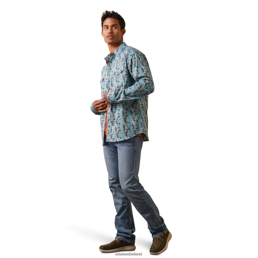 aquatisch hains retro-fit overhemd Ariat Heren topjes PJ26LN1345