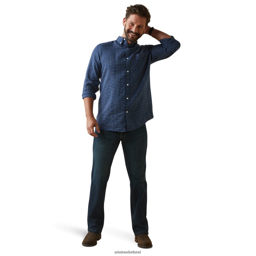 marine tattersaal Sonoma-shirt Ariat Heren topjes PJ26LN1346